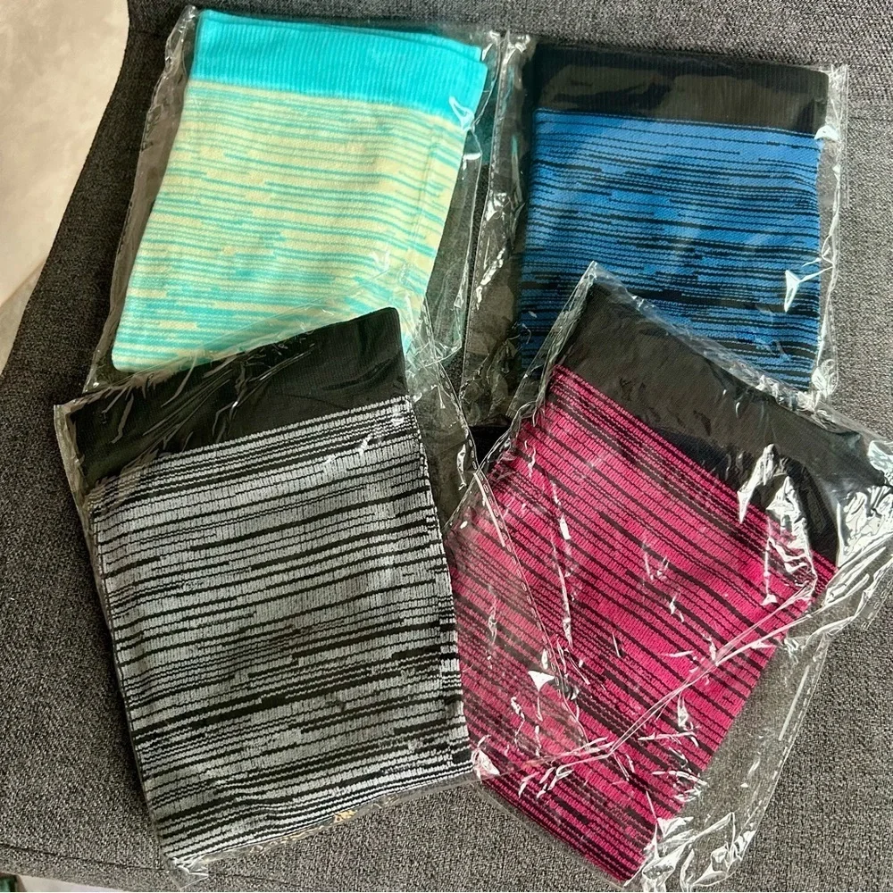 PLUS Size, Ombre Striped Compression Socks, Colorful, Abstract, Travel (1 Pair)